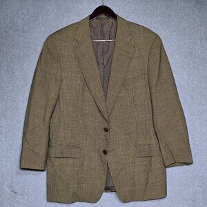 Ermenegildo Zegna Soft Blazer SZ 42 Beige Herringbone Single Breasted Two Button